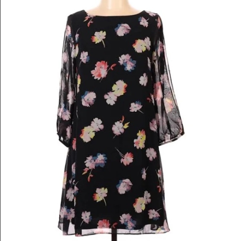 Kensie Black Floral Dress - Picture 2 of 4